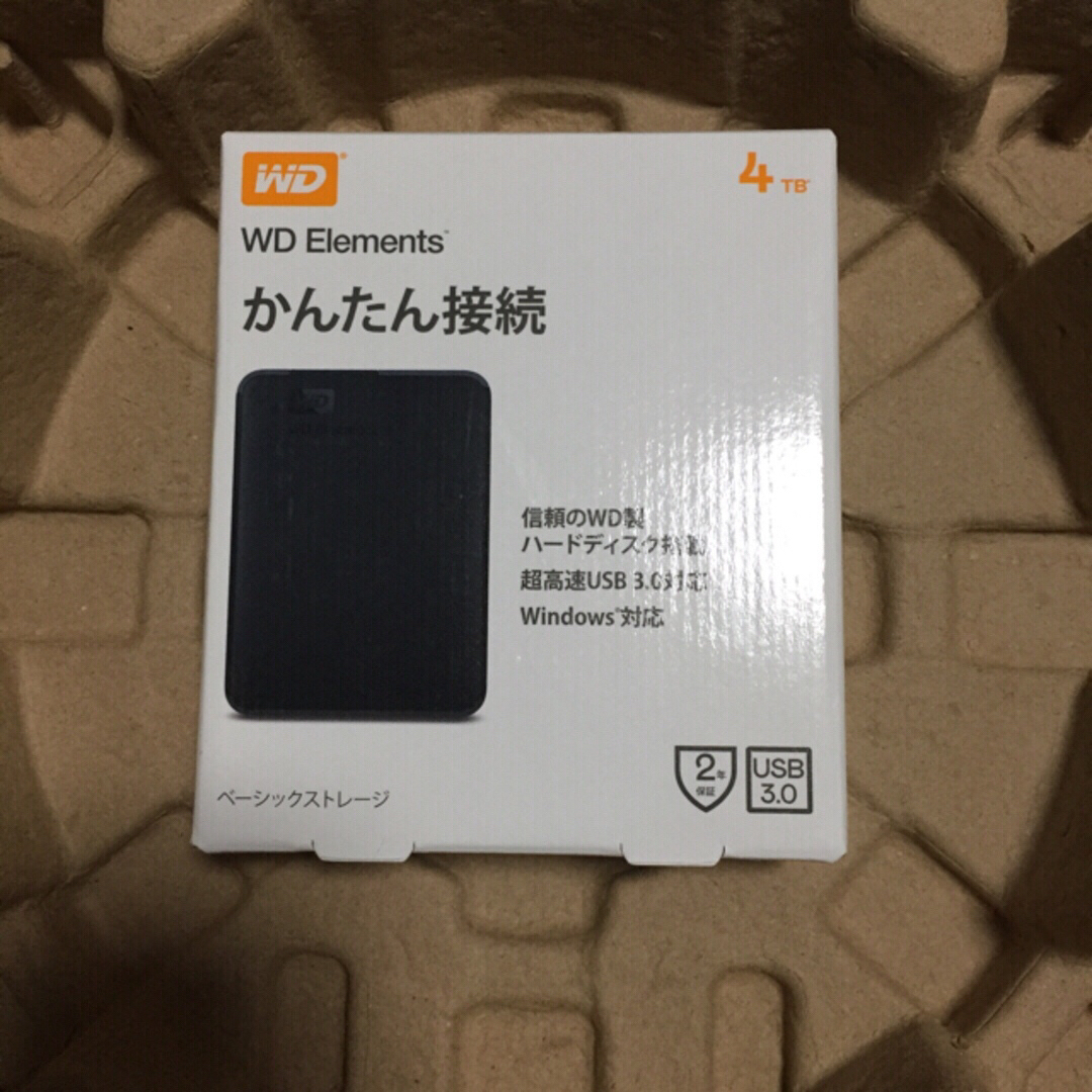 PC/タブレットWD純正 ポータブルHDD 4TB