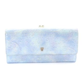 アナスイ(ANNA SUI)のアナスイ ANNA SUI 長財布 二つ折り財布 がま口 蝶 水色 ライトブルー(財布)