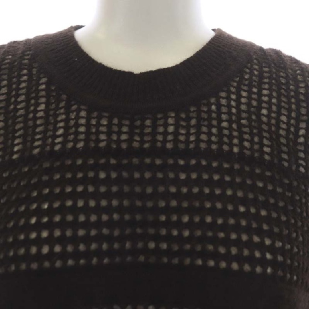 ゼロエイトサーカス Mesh border knit vest ニット ベスト レディースのトップス(ベスト/ジレ)の商品写真