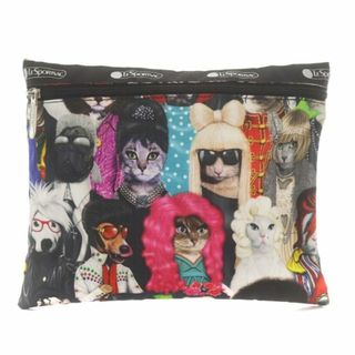 レスポートサック(LeSportsac)のレスポートサック PETS ROCK ポーチ 小物入れ ネコ イヌ 総柄 ロゴ(ポーチ)