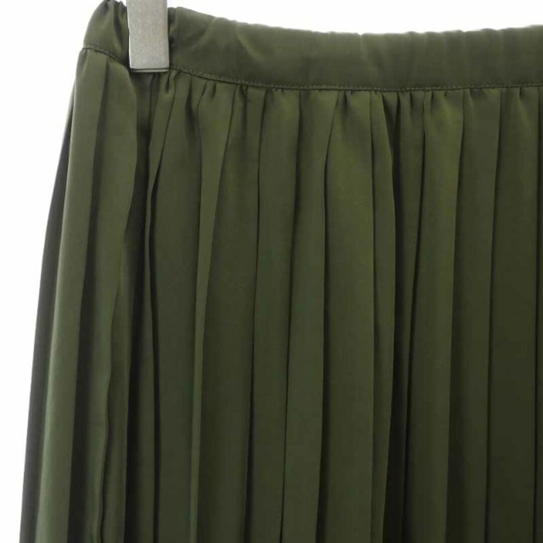 INDIVI(インディヴィ)のインディヴィ プリーツスカート イージー マキシ ロング 38 M 緑 レディースのスカート(ロングスカート)の商品写真