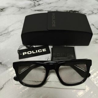 ポリス(POLICE)の2071未使用　ポリス　メガネ　眼鏡　サングラス　度無　371　黒縁メガネ(サングラス/メガネ)