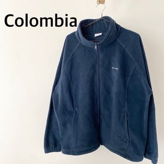 コロンビア(Columbia)のColombia コロンビア　ネイビー　フルジップ　ボアフリース　アウター(ブルゾン)