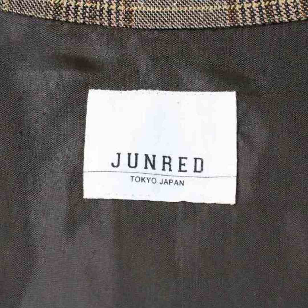 JUNRED(ジュンレッド)のJUNRed ジャケット ブルゾン ジップアップ チェック S 茶 ブラウン メンズのジャケット/アウター(ブルゾン)の商品写真