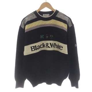 BLACK&WHITE SPORTSWEAR ゴルフウェア ニット 長袖 M(ニット/セーター)