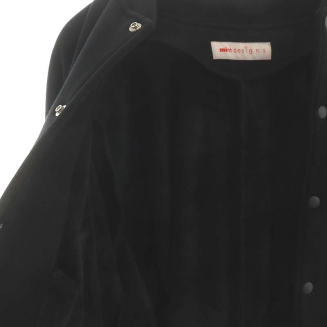 mintdesigns(ミントデザインズ)のミントデザインズ ブルゾン ジャケット リボン 裏地スエード 2 M 黒 レディースのジャケット/アウター(ブルゾン)の商品写真