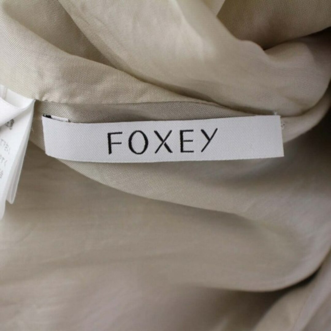 FOXEY(フォクシー)のフォクシー Dress Summer Leaf シャツ ワンピース M ベージュ レディースのワンピース(ひざ丈ワンピース)の商品写真