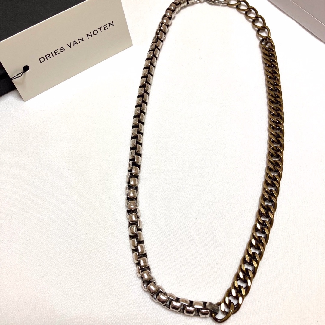 DRIES VAN NOTEN(ドリスヴァンノッテン)の新品 23aw DRIES VAN NOTEN チェーンネックレス 銀 5608 メンズのアクセサリー(ネックレス)の商品写真