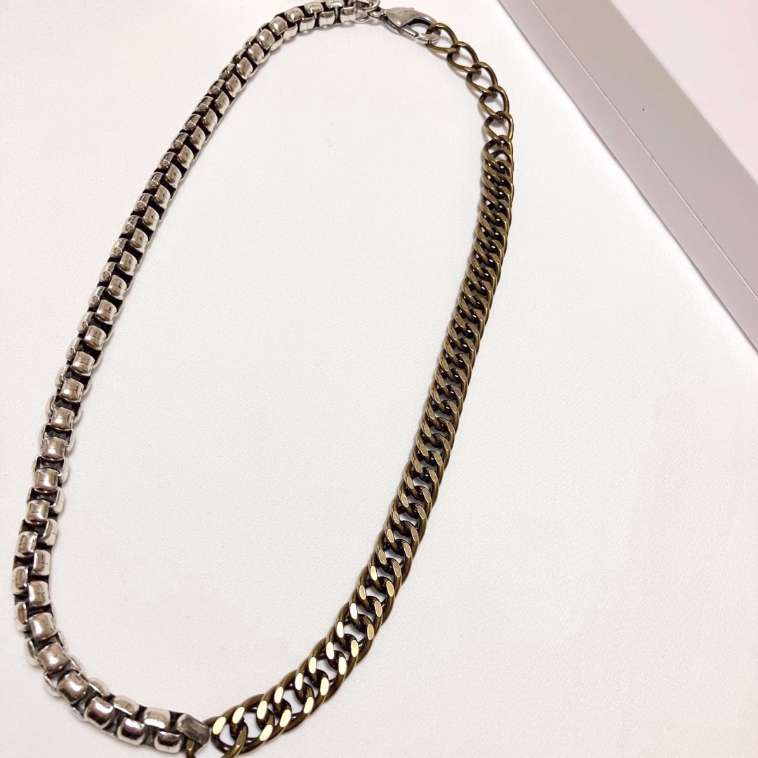 DRIES VAN NOTEN(ドリスヴァンノッテン)の新品 23aw DRIES VAN NOTEN チェーンネックレス 銀 5608 メンズのアクセサリー(ネックレス)の商品写真