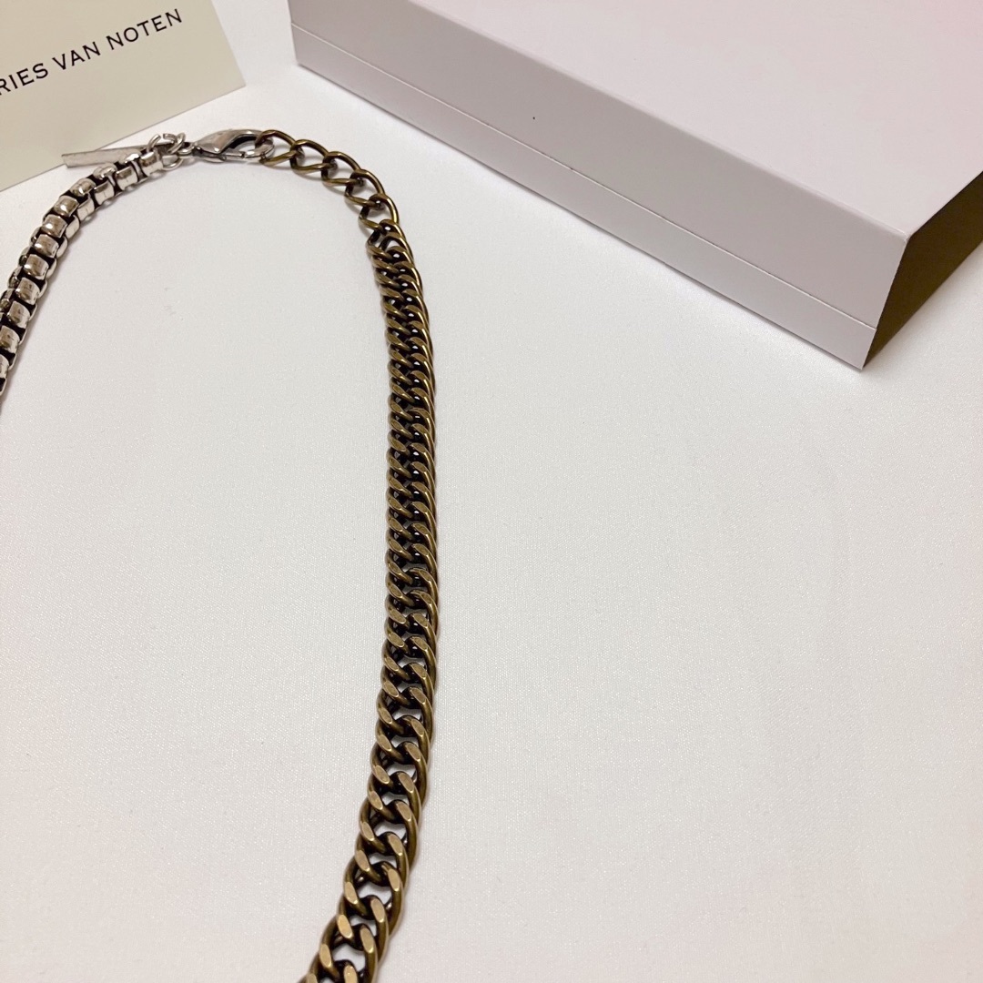 DRIES VAN NOTEN(ドリスヴァンノッテン)の新品 23aw DRIES VAN NOTEN チェーンネックレス 銀 5608 メンズのアクセサリー(ネックレス)の商品写真