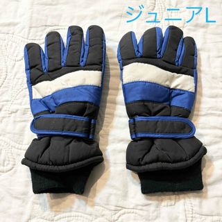 スノーグローブ　スキー手袋　5本指　男の子　ブルー　JL(ジュニアL) 150〜(ウエア)