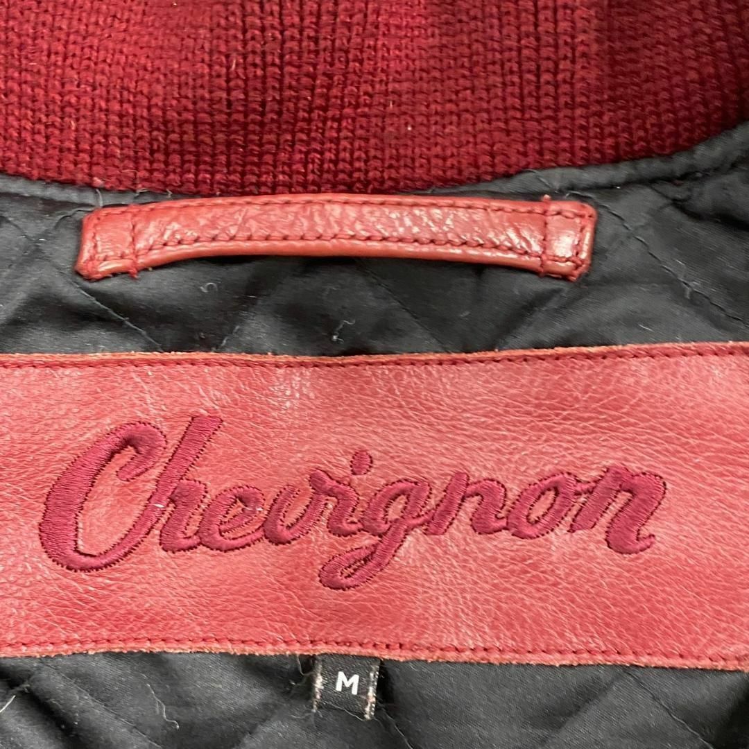 CHEVIGNON(シェビニオン)の美品 80's 90's フランス名門 chevignon フルレザースタジャン メンズのジャケット/アウター(スタジャン)の商品写真