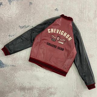 CHEVIGNON - 美品 80's 90's フランス名門 chevignon フルレザースタジャン