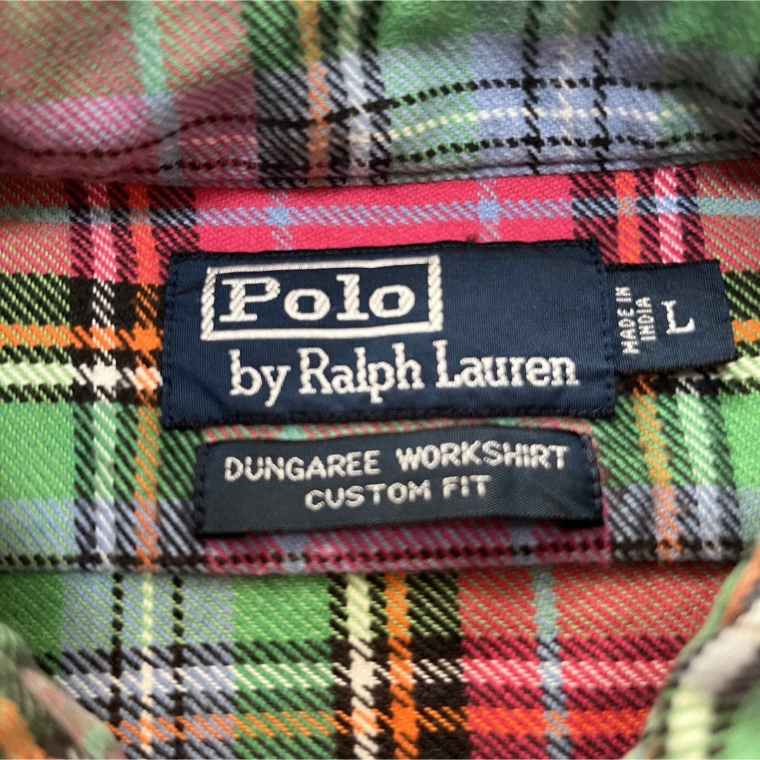 POLO RALPH LAUREN(ポロラルフローレン)の【RALPH LAUREN】ダンガリー チェックシャツ マドラス エルボーパッチ メンズのトップス(シャツ)の商品写真