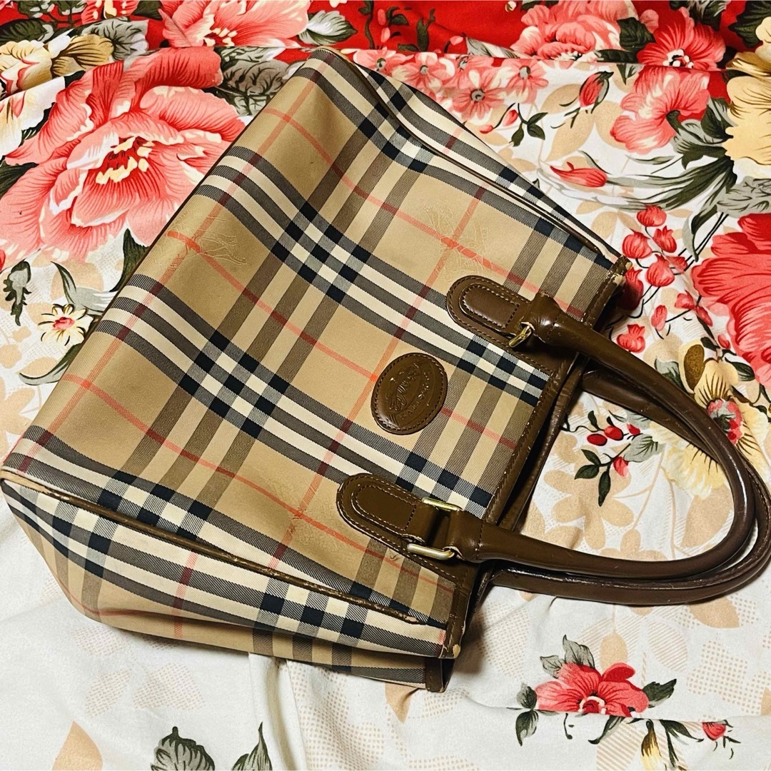 ★BURBERRY★バーバリー★ノヴァチェック★ハンドバッグ★カバン★旧ロゴ