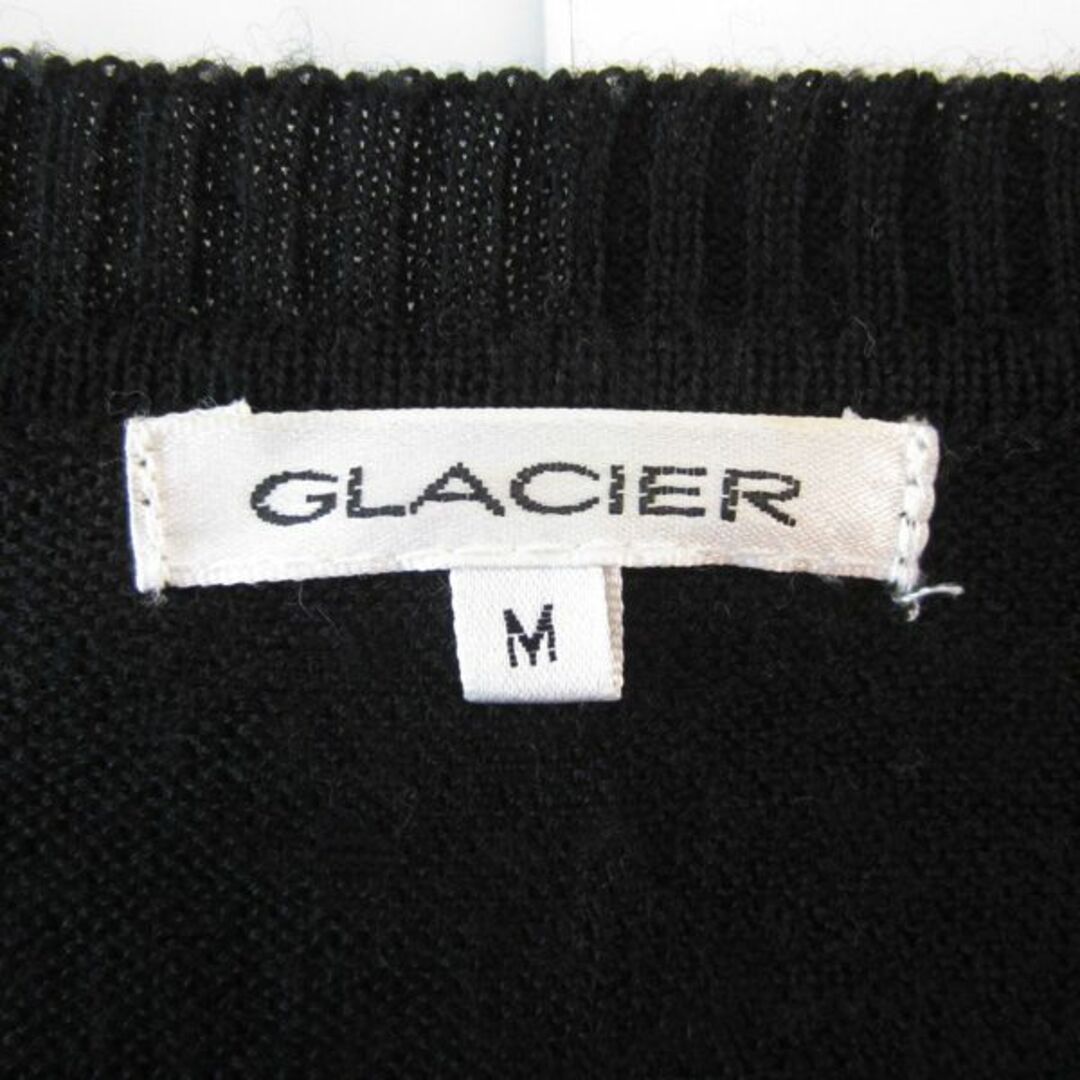 GLACIER(グラシア)の美品　GLACIER／グラシア　アーガイルチェック　ニットカーデイガン　黒 レディースのトップス(カーディガン)の商品写真