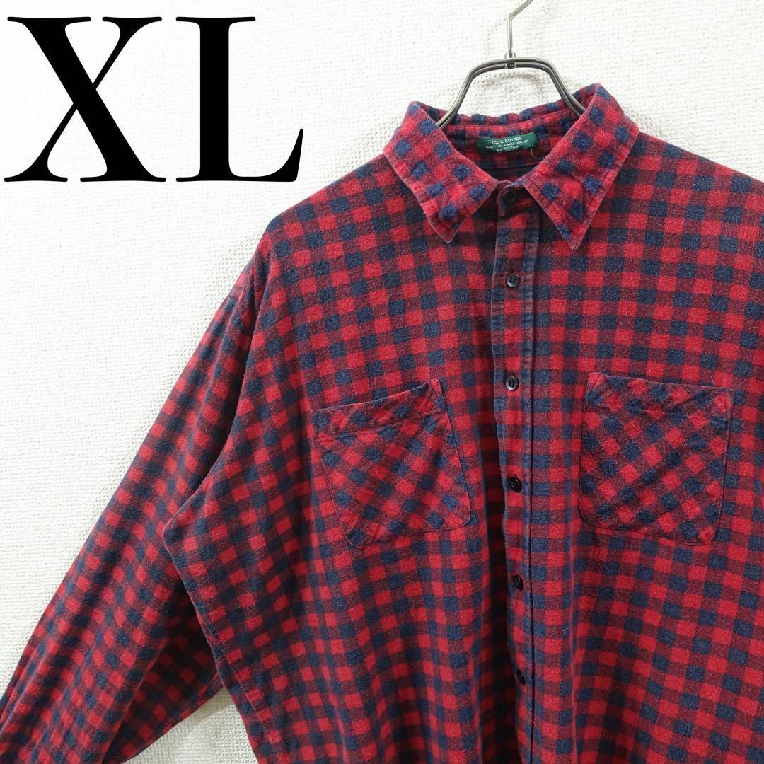 【美品】TIMBER TRAIL ネルシャツ XL レッド チェック柄 アメリカ メンズのトップス(シャツ)の商品写真