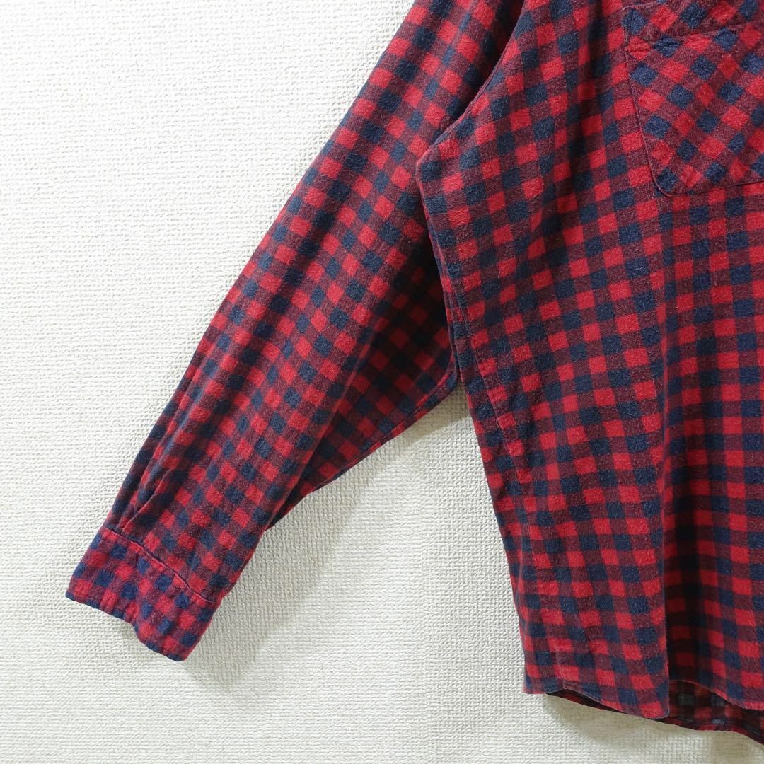 【美品】TIMBER TRAIL ネルシャツ XL レッド チェック柄 アメリカ メンズのトップス(シャツ)の商品写真