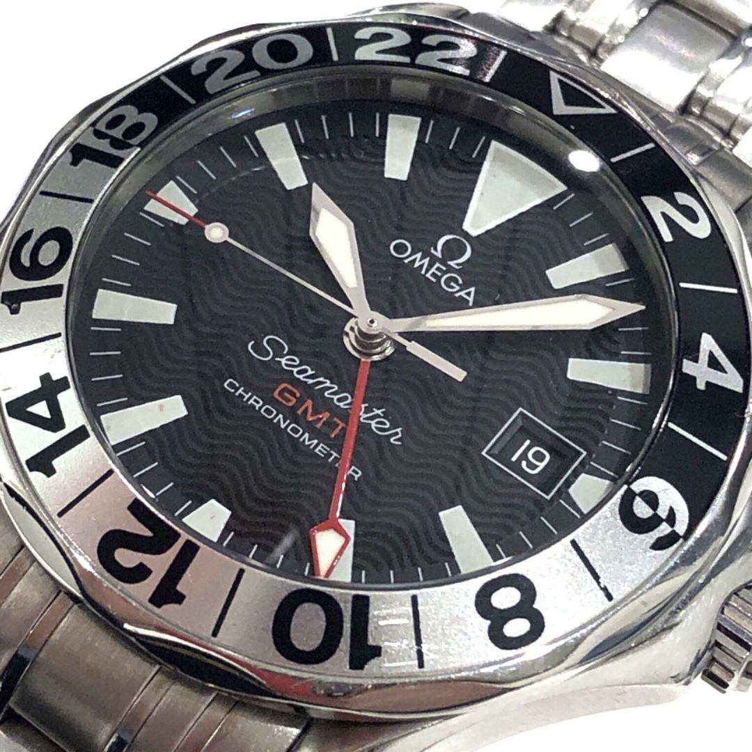 時計オメガ OMEGA シーマスター300 GMT 2234.50 ブラック ss メンズ 腕時計