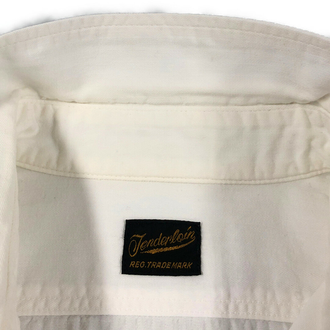 TENDERLOIN(テンダーロイン)のTENDERLOIN テンダーロイン 左胸 ワッペン付き コットン 長袖シャツ 白 サイズS 正規品 / Z5021 メンズのトップス(シャツ)の商品写真