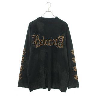 バレンシアガ(Balenciaga)のバレンシアガ  23AW  739783 TOVE1 デストロイ加工ヘビーメタルカットソー メンズ 1(Tシャツ/カットソー(七分/長袖))