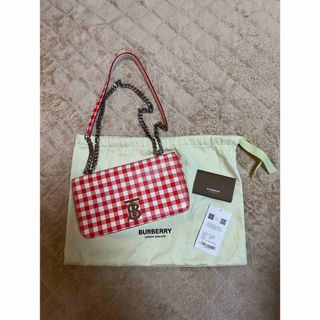 バーバリー(BURBERRY)のBURBERRY  2way スモール ローラバッグ  ギンガムチェック(ショルダーバッグ)