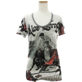 ドルチェアンドガッバーナ(DOLCE&GABBANA)のドルチェ&ガッバーナ ドルガバ Tシャツ 半袖 プリント グレー 42 L位(Tシャツ(半袖/袖なし))