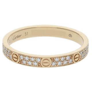 カルティエ(Cartier)のカルティエ  MINI LOVE RING PAVE/ミニラブリング K18PGダイヤリング メンズ 10.5号(リング(指輪))