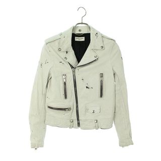 サンローラン(Saint Laurent)のサンローランパリ  16SS  L01/397287 ペンキ加工クラシックモーターサイクルレザージャケット レディース(その他)