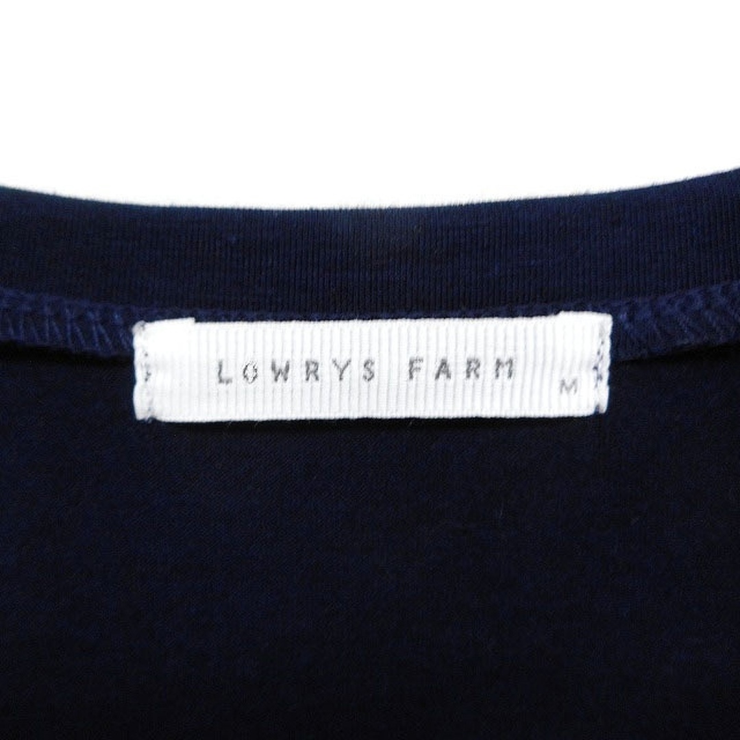 LOWRYS FARM(ローリーズファーム)のローリーズファーム LOWRYS FARM ラインストーン付き カットソー 紺 レディースのトップス(カットソー(長袖/七分))の商品写真