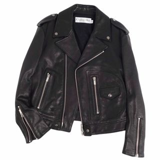 極美品 クリスチャンディオール Christian Dior ジャケット レザージャケット ダブルライダース バイカージャケット ゴートスキン Bee刺繍 アウター レディース F40 USA8 I44(M相当) ブラック 極美品 クリスチャンディオール Christian Dior ジャケット レザージャケット ダブルライダース バイカージャケット ゴートスキン Bee刺繍 アウター レディース F40 USA8 I44(M相当) ブラック