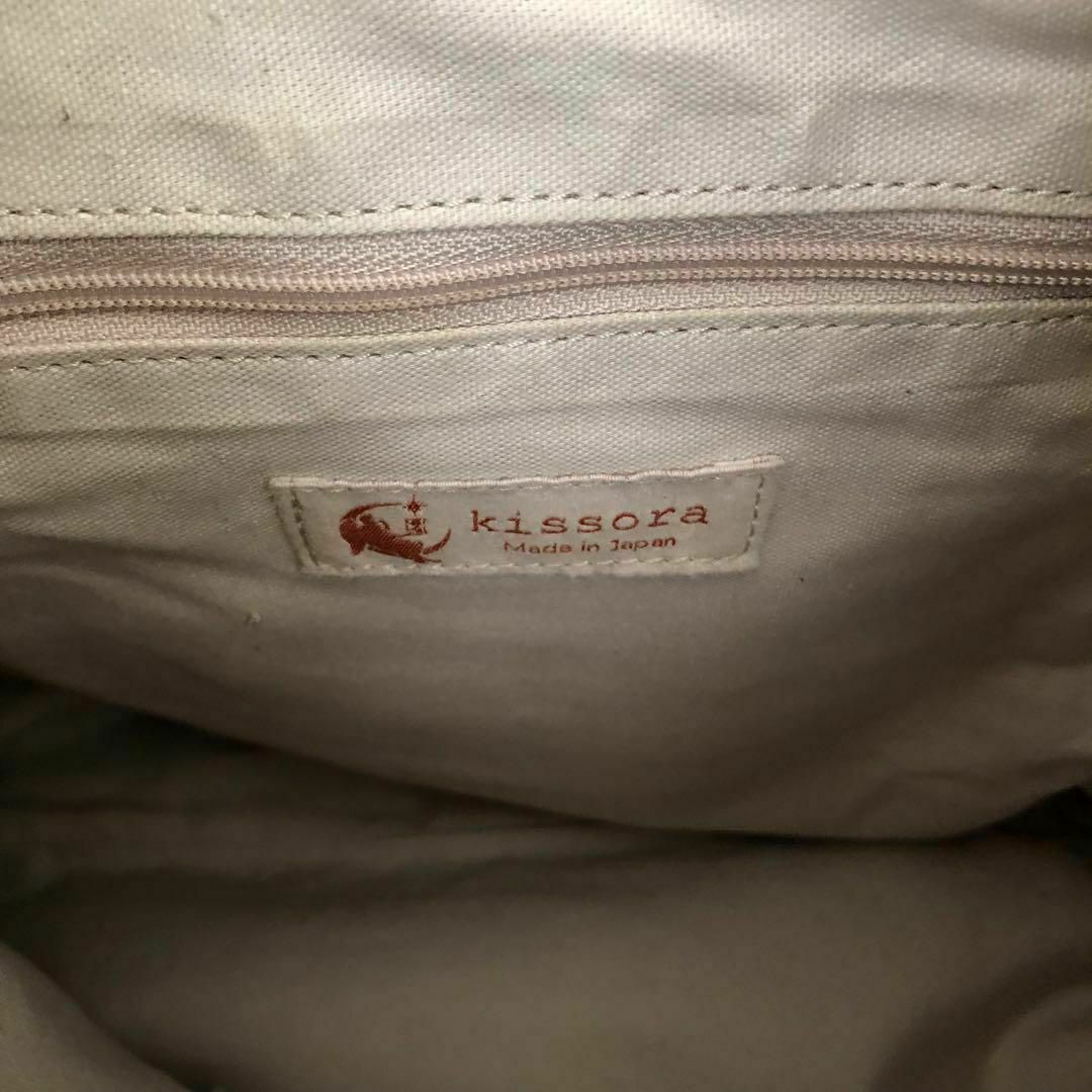 kissora(キソラ)のKissoraキソラ　キャンバス×レザー　トートバッグ レディースのバッグ(トートバッグ)の商品写真