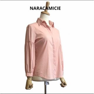 ナラカミーチェ(NARACAMICIE)のNARACAMICIE コットンストレッチ素材 オープンカラー ブラウス(シャツ/ブラウス(長袖/七分))