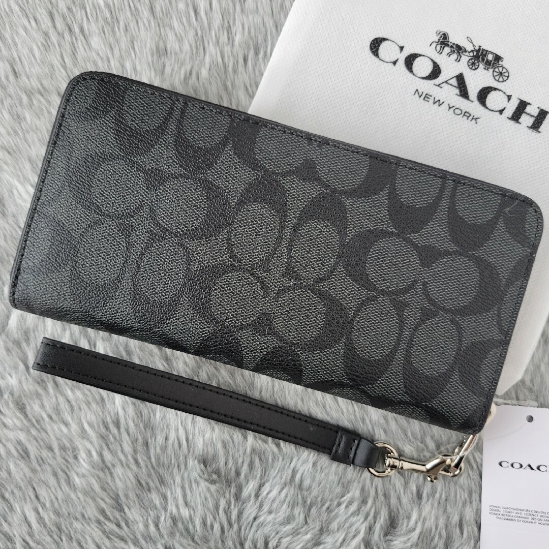 COACH - 【新品未使用】COACH コーチ 長財布 シグネチャー ストラップ