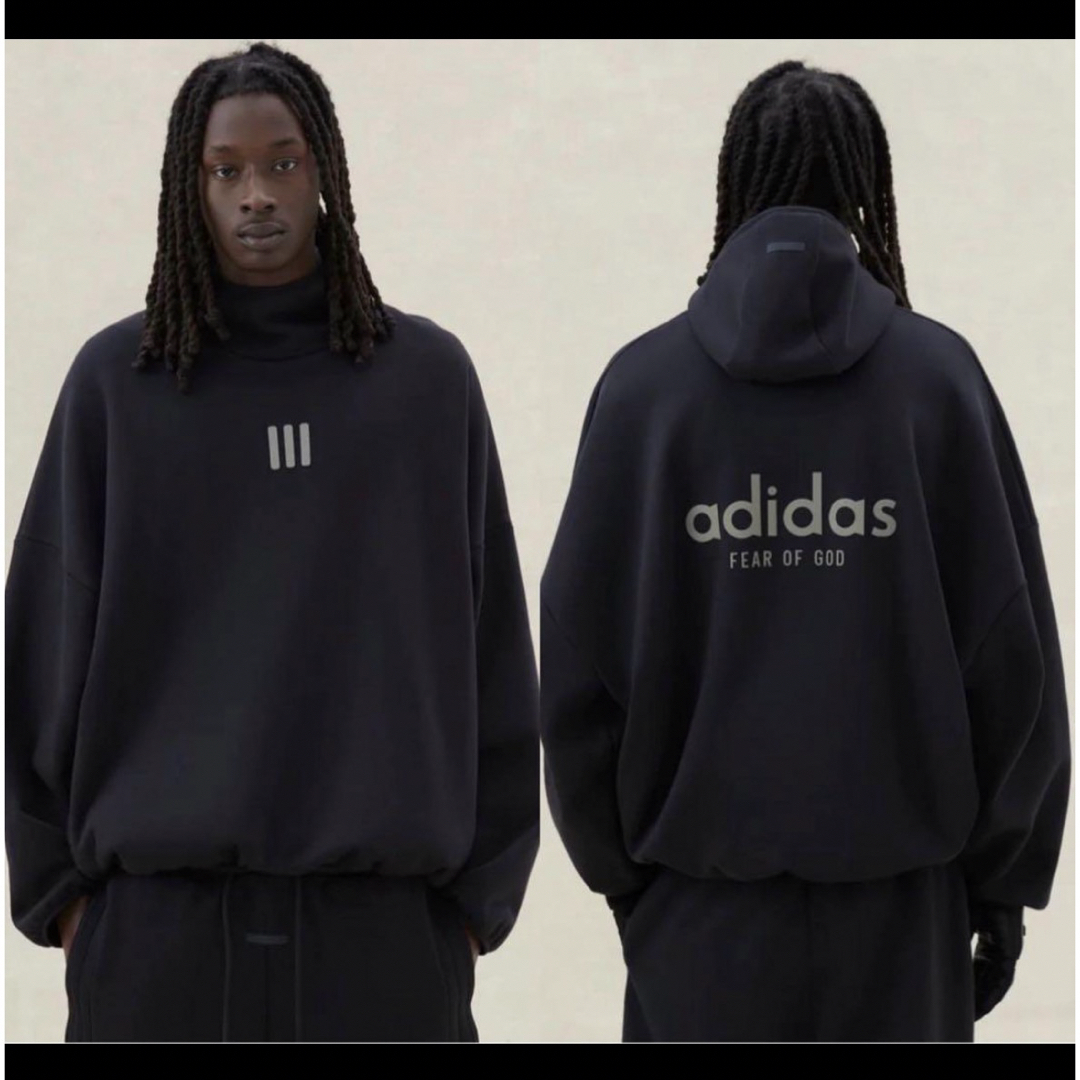 Black状態adidas FEAR OF GOD Heavy Fleece Hoodie