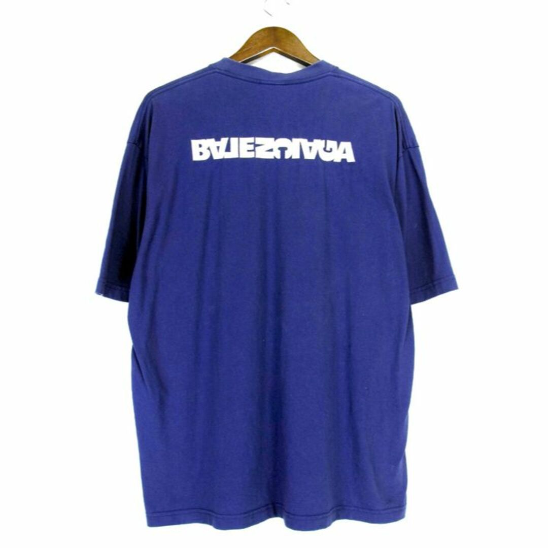 バレンシアガ BALENCIAGA ■ 【 612965 TLVB3 】 ロゴ フロッキー プリント Tシャツ　30587コットン付属品