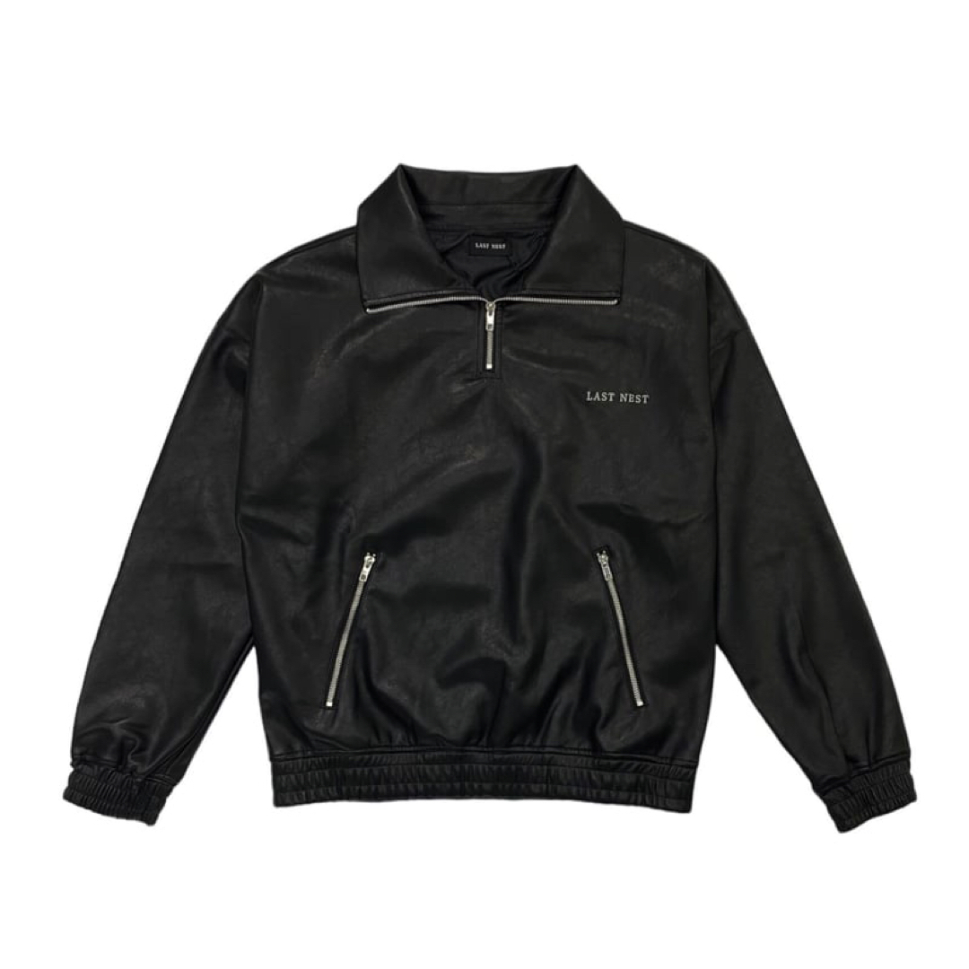 Rick Owens(リックオウエンス)の【即完売品】LAST NEST LEATHER HALF ZIP  メンズのジャケット/アウター(レザージャケット)の商品写真