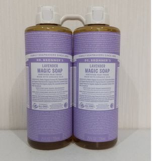 ドクターブロナー(Dr.Bronner)のドクターブロナー  マジックソープラベンダーの香り  739ml  ×  ２(ボディソープ/石鹸)