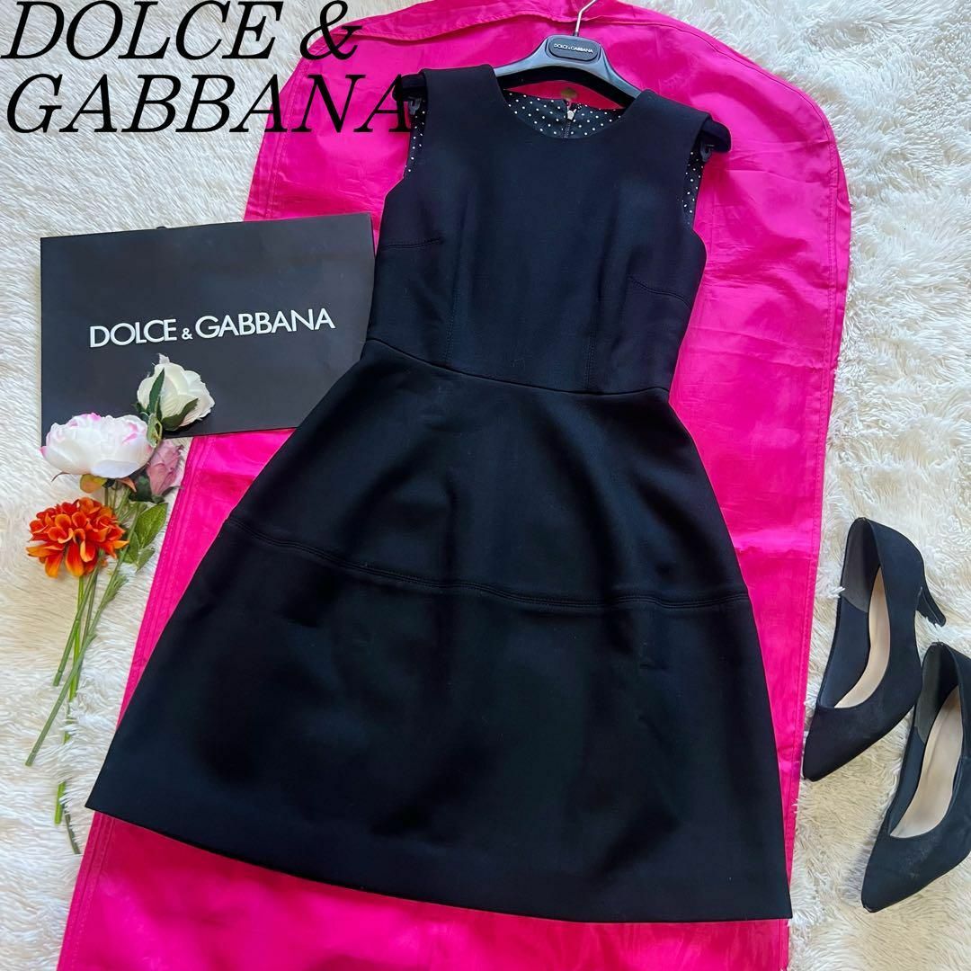 驚きの価格 DOLCE&GABBANA 膝丈ワンピース 【美品】DOLCE&GABBANA - ワンピース