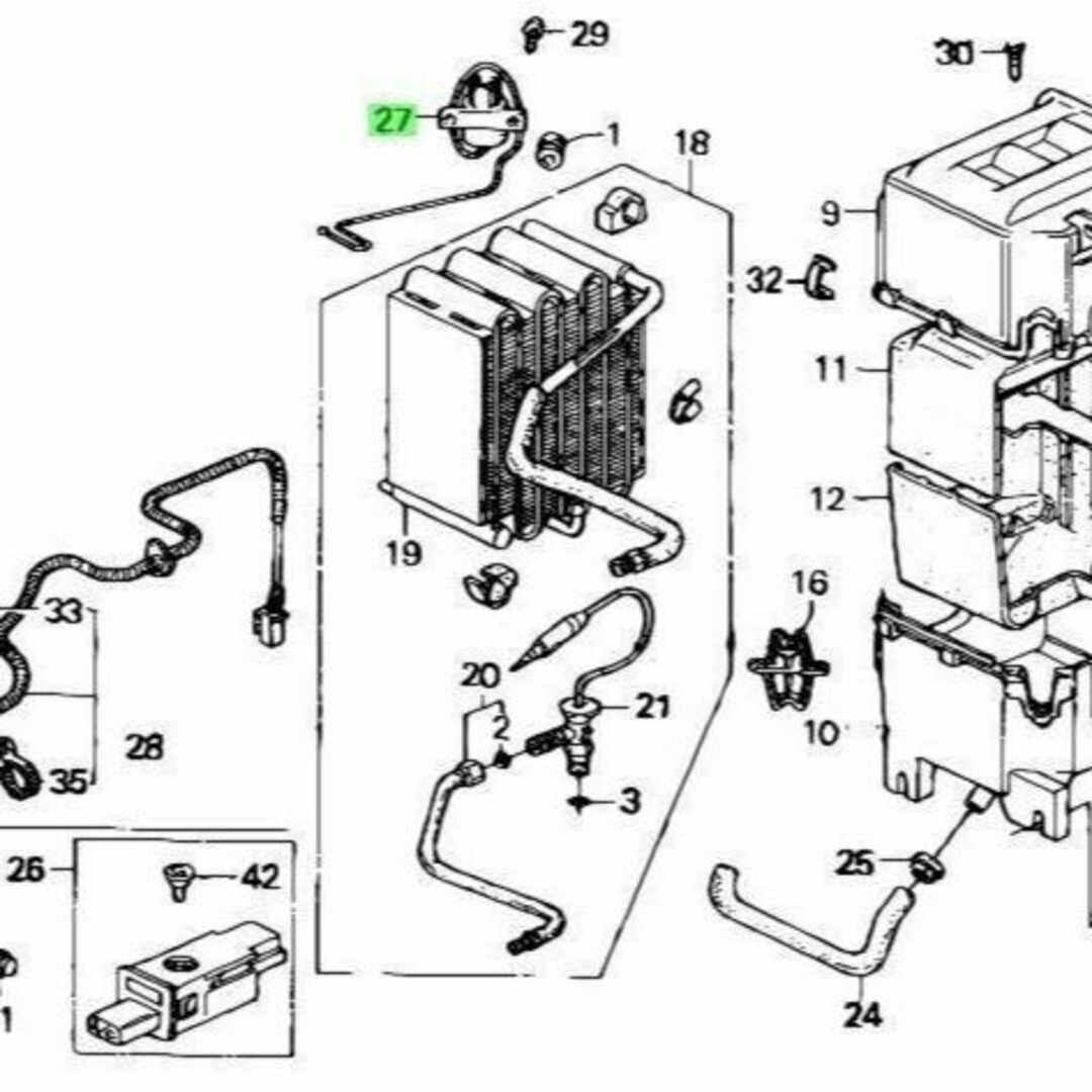 ホンダ(ホンダ)のホンダ HONDA エアコンサーモスタット ビート アクティ トゥデイ シビック 自動車/バイクの自動車(車種別パーツ)の商品写真