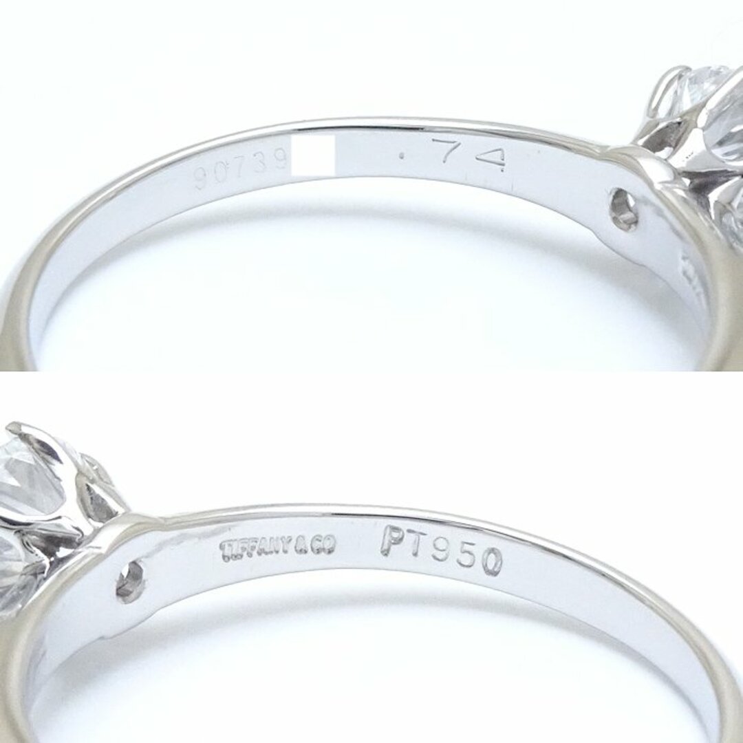 Tiffany & Co.(ティファニー)のTIFFANY&Co. ティファニー ソリティア リング 指輪 一粒ダイヤモンド0.74ct E.VVS2 14号 ソリテール Pt950プラチナ/290867【中古】【BJ】 レディースのアクセサリー(リング(指輪))の商品写真