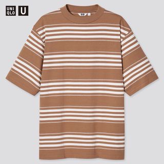 ユニクロ(UNIQLO)のサイズL！Uniqlo Uユニクロユー ボーダークルーネックT（半袖）(Tシャツ/カットソー(半袖/袖なし))