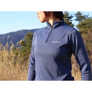 モンベル(mont bell)のmont-bell ウイックロンZEO LSジップシャツ Women's M美品(その他)