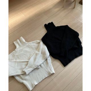 ユニクロ(UNIQLO)のUNIQLO U  ローゲージタートルネックセーター　2枚セット(ニット/セーター)