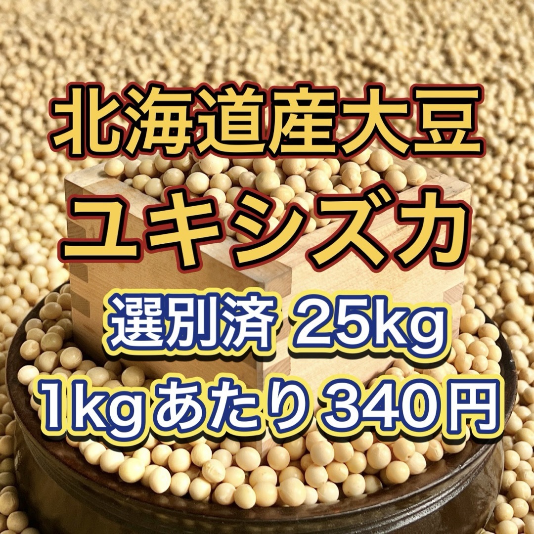 食品大人気 北海道産 大豆 25kg 匿名配送 自家製 味噌 納豆 豆腐 豆乳