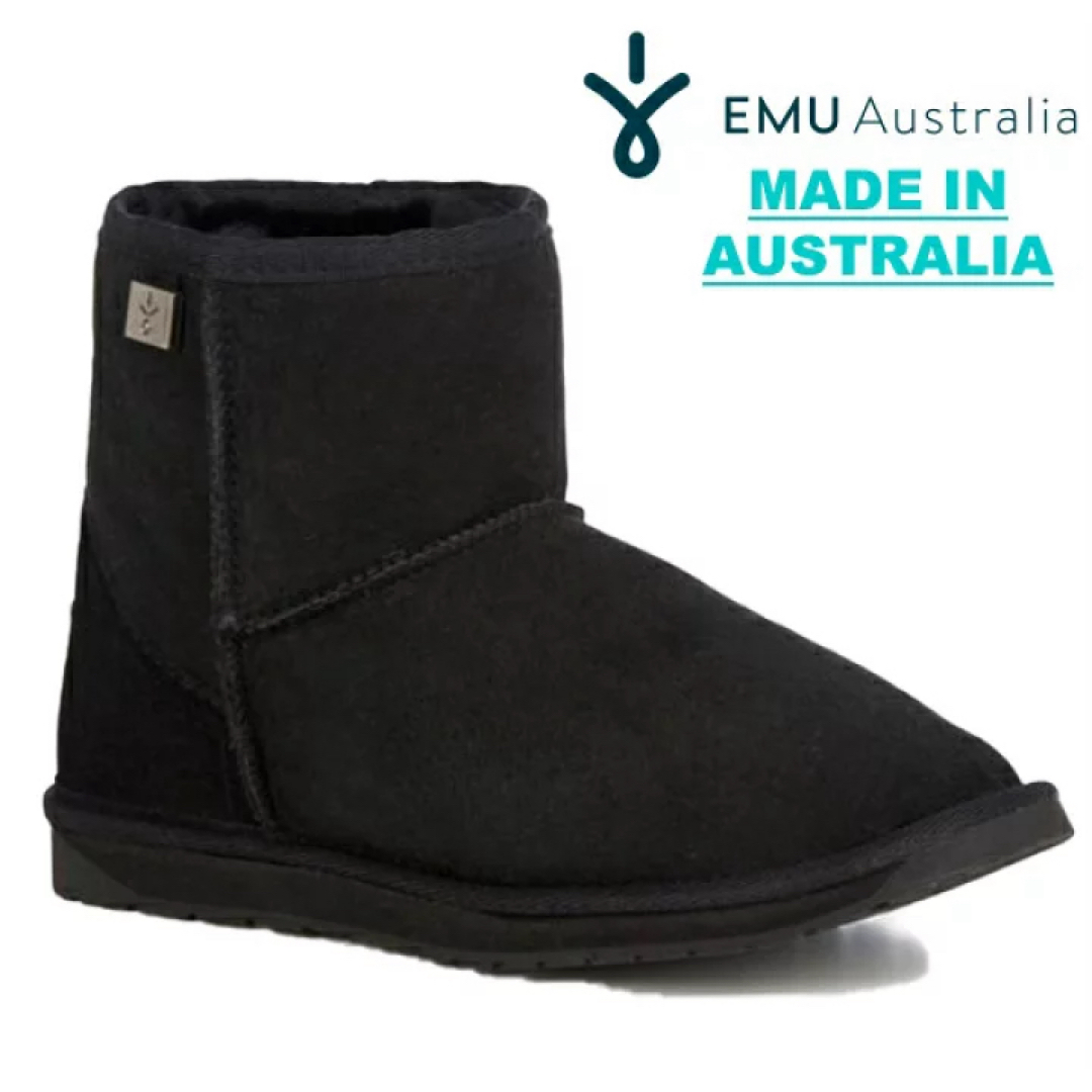 お買得！】 EMU AUSTRALIA エミュー 黒 ブラックムートンブーツ UGG