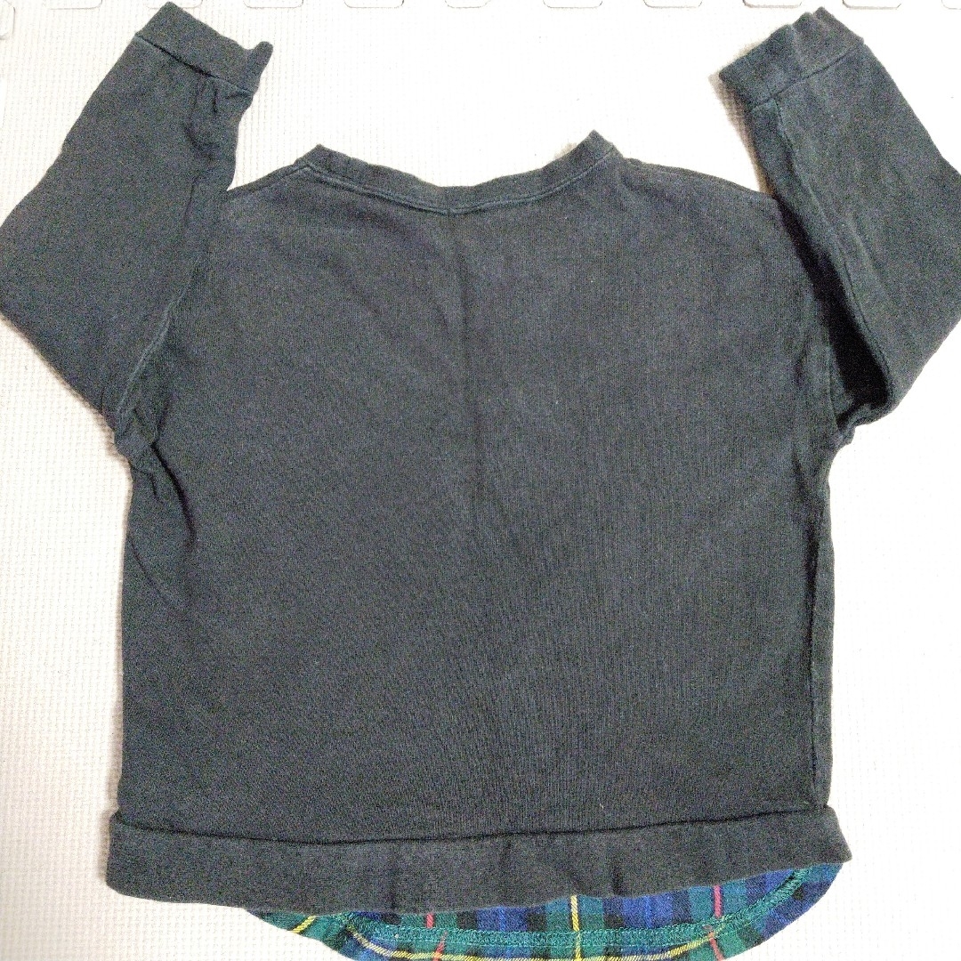 キッズ　上着　サイズ110　黒 キッズ/ベビー/マタニティのキッズ服男の子用(90cm~)(Tシャツ/カットソー)の商品写真