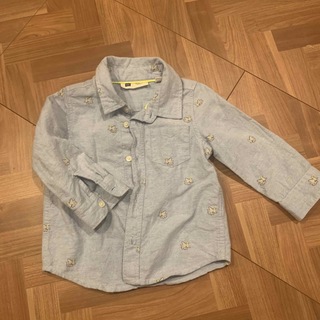 ベビーギャップ(babyGAP)のダンボ　GAPベビー　ブルー　襟付きシャツ(シャツ/カットソー)