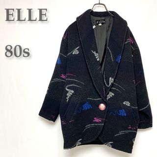 エル(ELLE)のELLE 80s 90s 厚手 ウール オーバーサイズ ラグランスリーブ コート(チェスターコート)