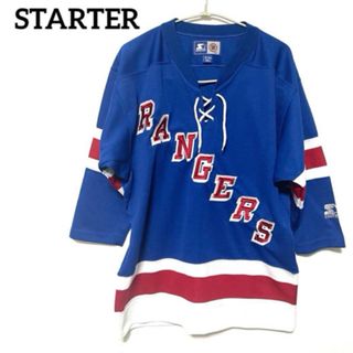 スターター(STARTER)の【希少】STARTER RANGERS ホッケーシャツ　ユニセックス　ユーズド(Tシャツ/カットソー(七分/長袖))